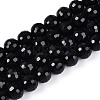 Opaque Solid Color Glass Bead Strands GLAA-R095-P10mm-02-1