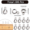 100Pcs 201 Stainless Steel Tube Bails STAS-SC0010-75-2