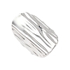 Oval 304 Stainless Steel Chunky Cuff Rings LS-RJEW-S626-05P-2