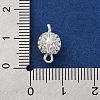 Brass Micro Pave Clear Cubic Zirconia Connector Charms KK-A230-06C-S-3