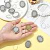 10Pcs 2 Styles Vintage Alloy Brooch Cabochon Bezel Settings FIND-FS0004-64-8