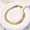 667 Stainless Steel(Grade 201 Equivalent) Chain Bracelets BJEW-P351-01D-G-1