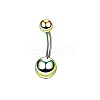 304 Stainless Steel 15 Gauge Round Belly Button Rings WGFD174-06-1