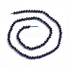 Synthetic Blue Goldstone Beads Strands G-E560-E05-4mm-2