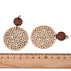 Bohemian Retro Hollow Flat Round Leather Pendants FIND-N007-02A-02-3