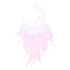 Iron Woven Web/Net with Feather Pendant Decorations LS-AJEW-P097-02-2