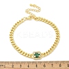 Brass Micro Pave Cubic Zirconia Bracelets BJEW-S158-05G-5