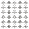 40Pcs Alloy Bees Lapel Pin Backs JEWB-GO0001-21AS-1