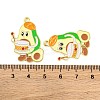 Golden Plated Alloy Enamel Pendants ENAM-Z017-10G-01-3