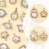 20Pcs 10 Styles Alloy Glass Pendants FIND-FS0003-50-2