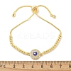 Brass Micro Pave Cubic Zirconia Slider Bracelets for Women BJEW-S158-08G-02-5