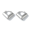 Rhombus Brass Micro Pave Cubic Zirconia Stud Earrings for Women EJEW-H006-03P-1