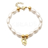 304 Stainless Steel Dog Charm Bracelets for Women BJEW-C098-10G-4