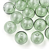 Transparent Blow High Borosilicate Glass Globe Beads X-GLAA-T003-09D-4