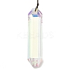 Glass Rectangle Hanging Suncatchers HJEW-P018-C01-3