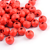 Dyed Natural Wood Beads WOOD-S662-6x7mm-A01-1