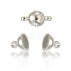 Brass Magnetic Clasps with Loops KK-TA0007-35-NF-3