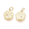 Brass Micro Pave Cubic Zirconia Pendants ZIRC-G166-16G-2