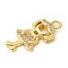 Brass Micro Pave Cubic Zirconia Pendants KK-U053-16G-2
