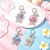 4Pcs Transparent Acrylic Pendant Decorations KEYC-JKC01408-1