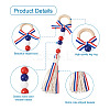 4Pcs 2 Style Independence Day Theme Hemp Rope Tassels Pendant Decorations HJEW-CF0001-19-4