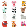 12Pcs 12 Styles Food Grade Silicone Focal Beads SIL-TA0002-62-1