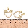 Brass Micro Pave Clear Cubic Zirconia Pendants KK-N254-201G-3