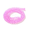Baking Paint Transparent Glass Beads Strands DGLA-A034-J6MM-D05-2