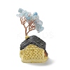 Resin & Natural Aquamarine Model Ornament DJEW-Z001-01B-6