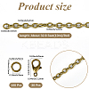 DIY Oval Iron Cable Chains Necklaces Making Kits DIY-SC0029-10B-2