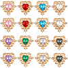 32Pcs 8 Colors Glass Pendants FIND-SC0015-34-1