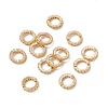 Brass Micro Pave Cubic Zirconia Bead Frames KK-A171-05G-01-3