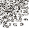 100Pcs 10 Styles Tibetan Style Alloy European Beads FIND-PJ0001-36-2