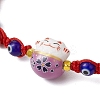 Adjustable Lanmpword Evil Eye Braided Bead Bracelet BJEW-JB11059-5