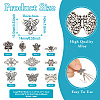 60Pcs 10 Styles Tibetan Style Alloy Connector Charms FIND-TA0003-67-4