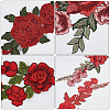 10Pcs 5 Styles Handmade Polyester Embroidered Lace Flower FIND-WR0011-85-3