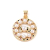 Brass Micro Pave Colorful Cubic Zirconia Pendants KK-E111-34C-G-1