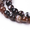 Natural Striped Agate/Banded Agate Beads Strands G-G582-6mm-45-3