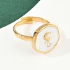 304 Stainless Steel Enamel Open Cuff Rings for Women RJEW-K301-06A-02-2