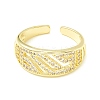 Clear Cubic Zirconia Hollow Open Cuff Ring for Women ZIRC-P096-24G-2