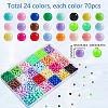1680Pcs 24 Color Opaque Acrylic Beads Sets MACR-SP0001-50A-2