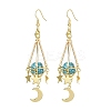 Alloy Macrame Pouch Dangle Earring for Stone Bead Holders EJEW-TA00288-2
