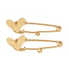 Crisscross Heart 304 Stainless Steel Safety Pins Brooch Findings SA-CBA098D-15E-G01-1