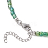12Pcs 12 Colors Ocean Synthetic Turquoise Turtle with Glass Seed Beaded Necklaces for Women NJEW-JN05946-6