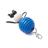 Bee Wood & ABS Plastic Imitation Pearl Beads Pendant Decorations HJEW-JM03219-5
