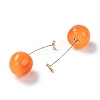 Lifelike Cherry Resin Dangle Stud Earrings LS-EJEW-F274-01A-2