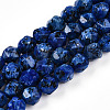 Dyed Natural Sesame Jasper Beads Strands G-T139-8mm-47G-4