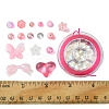DIY Round & Flower & Heart Acrylic & ABS Plastic Imitation Pearl Beads Bracelets Making Kits DIY-FS0006-48-5
