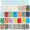 DIY Alloy Enamel & Glass & CCB Plastic Bracelets Jewelry Making Kits DIY-FS0007-50-2