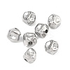 Hammered 304 Stainless Steel Beads STAS-B127-01P-08-1